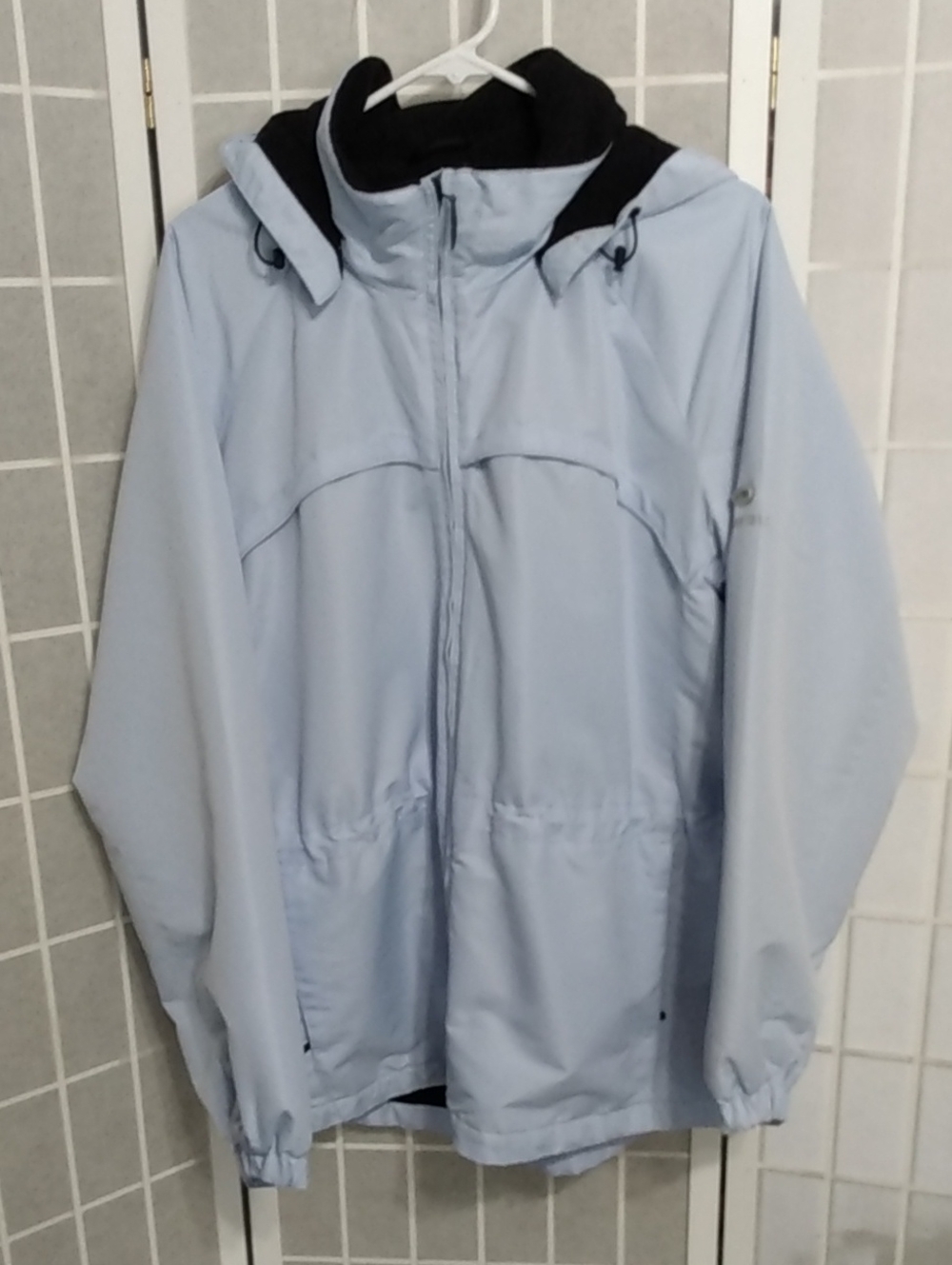Pacific Trail Light Blue Hooded Fleece Lined Coat - Women's Large - Zip